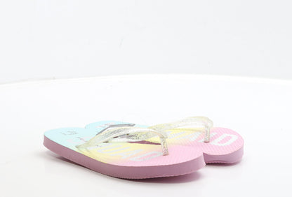 Primark Girls Multicoloured Rubber Thong Sandal UK 2 35