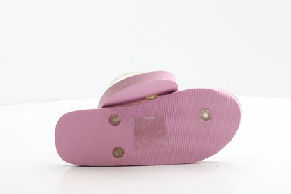 Primark Girls Multicoloured Rubber Thong Sandal UK 2 35