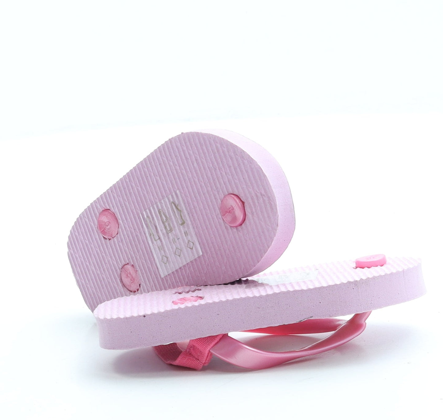 Preworn Girls Pink Polka Dot Rubber Slingback Sandal UK 6 - Mermaid