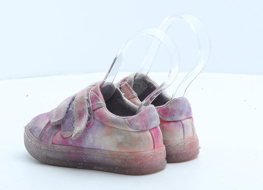 Preworn Girls Pink Tie Dye Fabric Trainer UK 6