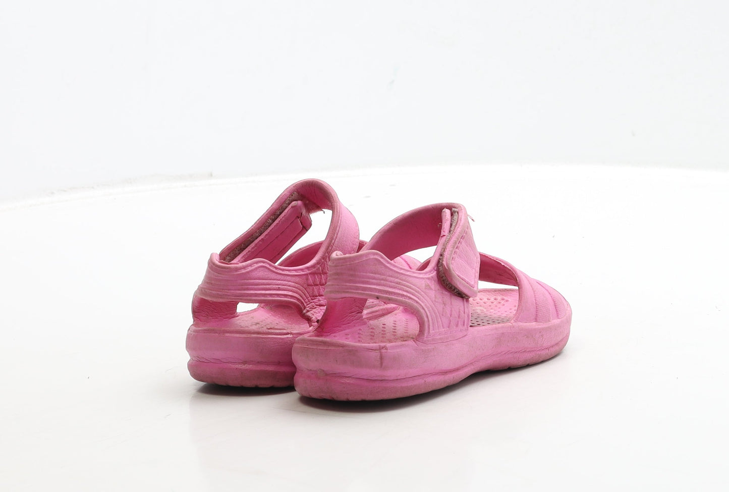 Preworn Girls Pink Rubber Strappy Sandal UK 7 24