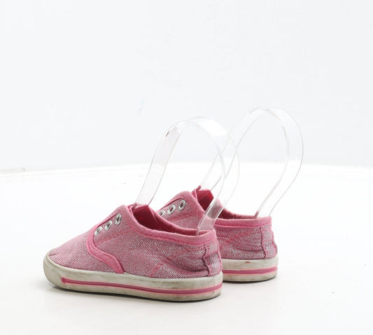 George Girls Pink Polyester Trainer UK 6 23