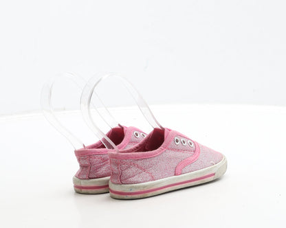 George Girls Pink Polyester Trainer UK 6 23