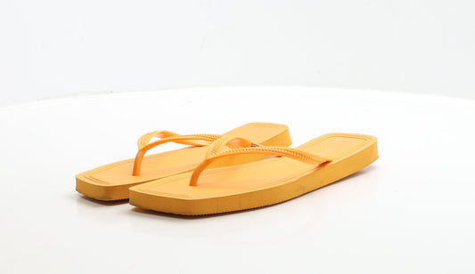 Primark Womens Orange Rubber Thong Sandal UK 5 38