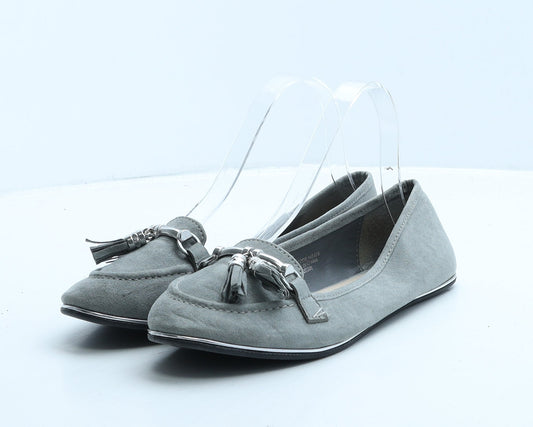 Primark Womens Grey Suede Ballet Casual UK 5 38