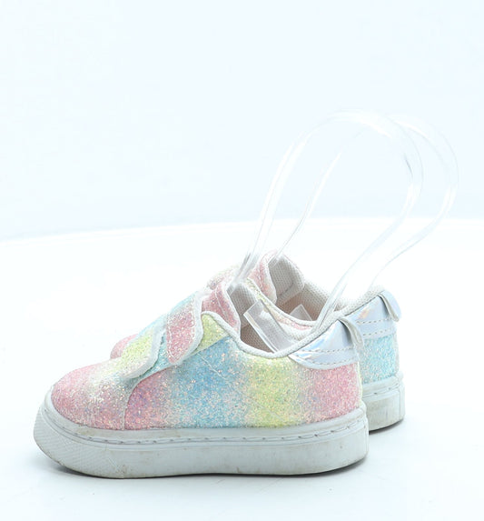 Preworn Girls Pink Polyester Trainer UK 5 22
