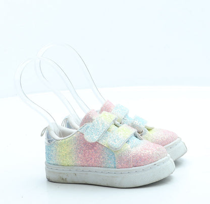 Preworn Girls Pink Polyester Trainer UK 5 22