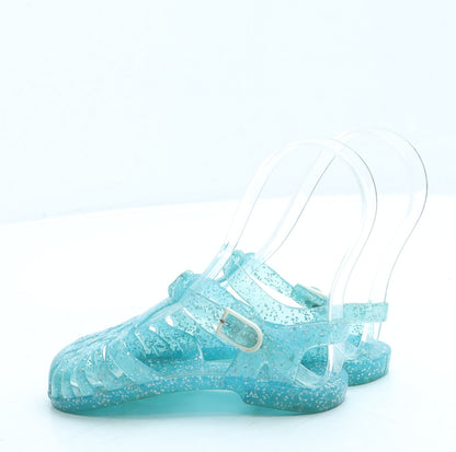 Preworn Girls Blue Rubber Fisherman Sandal UK 8