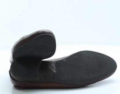 Preworn Mens Brown Leather Slip On Casual UK 8