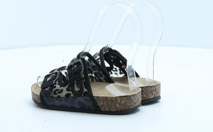 TU Girls Beige Animal Print Synthetic Slider Slipper UK 10