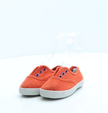 Primark Boys Orange Polyester Slip On Casual UK 4 21