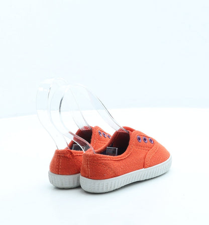 Primark Boys Orange Polyester Slip On Casual UK 4 21
