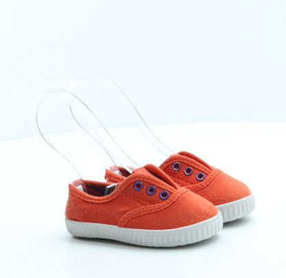 Primark Boys Orange Polyester Slip On Casual UK 4 21