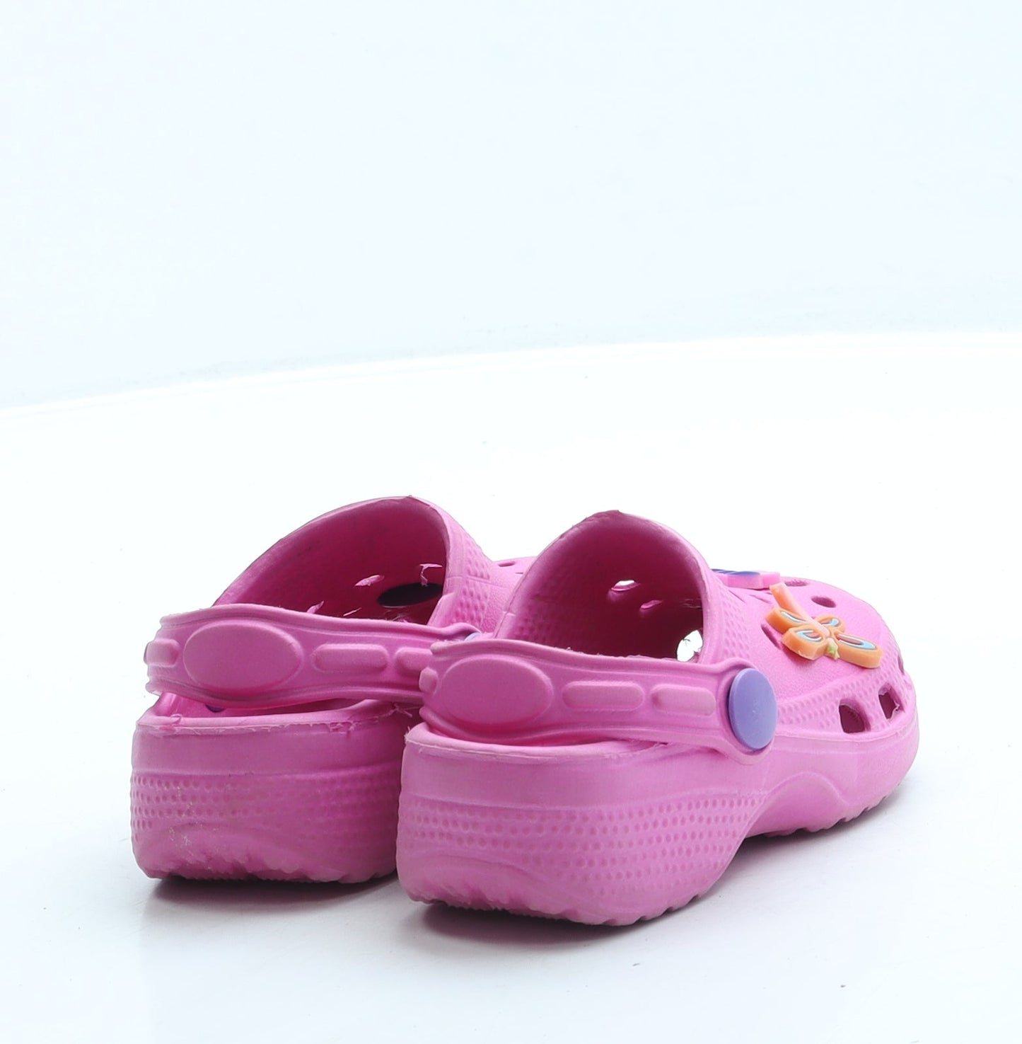 Preworn Girls Pink Rubber Clog Sandal UK 3.5 20