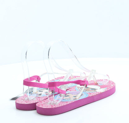 Primark Girls Pink Geometric Rubber Slingback Sandal UK 2 35 US 3 - LOL Dolls
