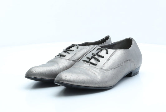 F&F Womens Gold Synthetic Oxford Casual UK 7 41