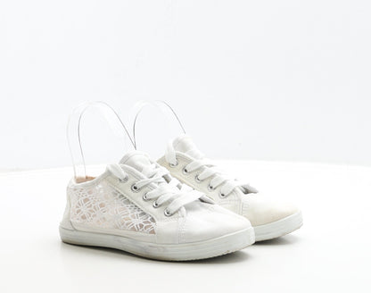 Preworn Womens White Polyester Trainer UK 3