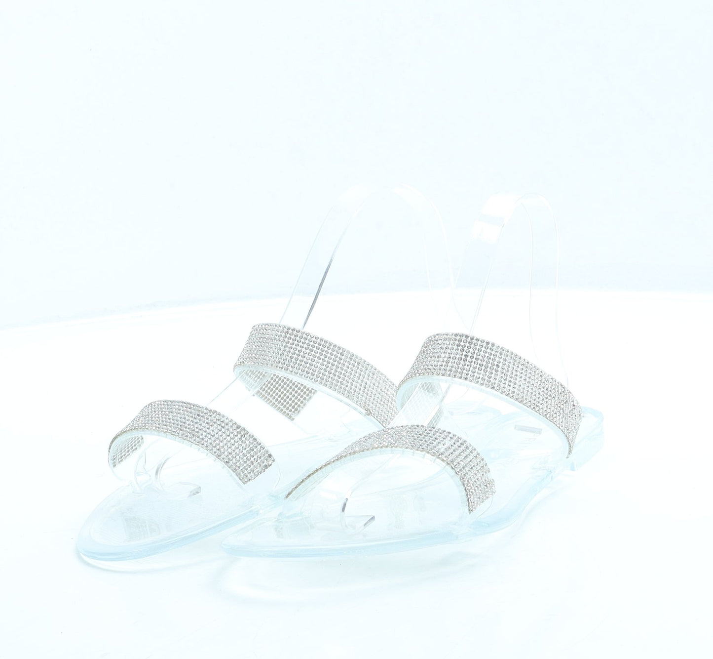 Primark Womens Clear Rubber Slip On Sandal UK 7 40 US 9