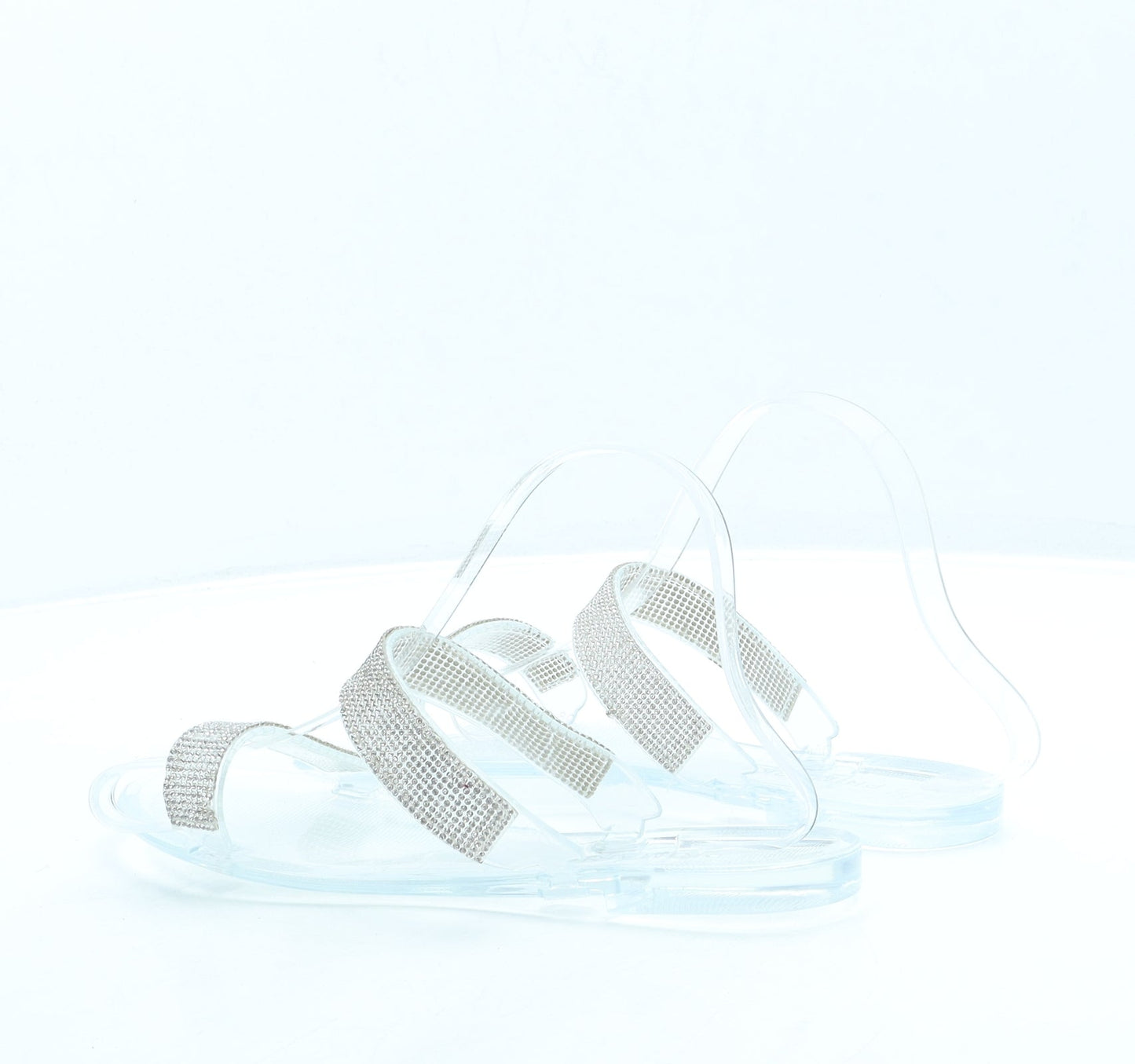 Primark Womens Clear Rubber Slip On Sandal UK 7 40 US 9