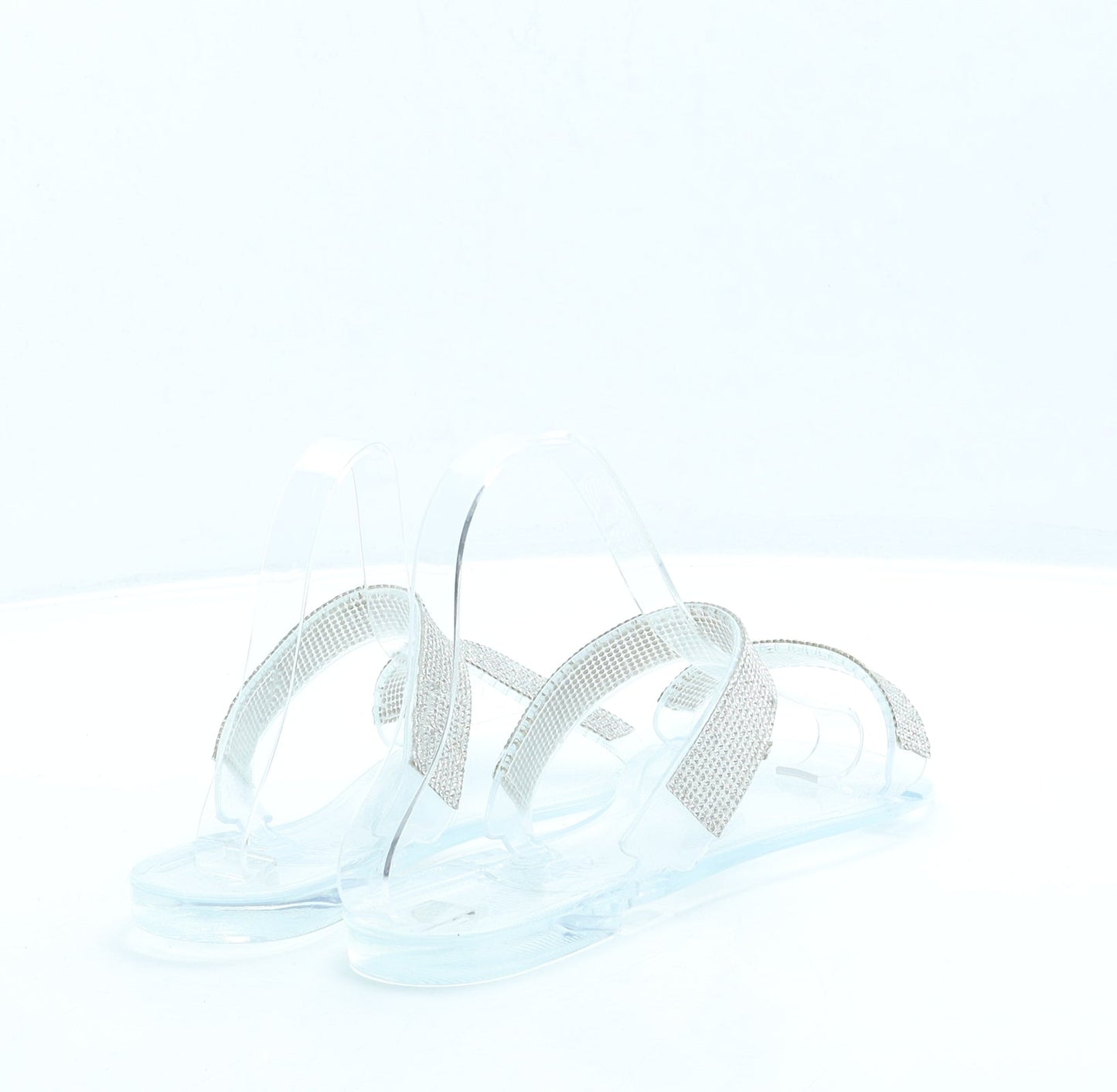 Primark Womens Clear Rubber Slip On Sandal UK 7 40 US 9