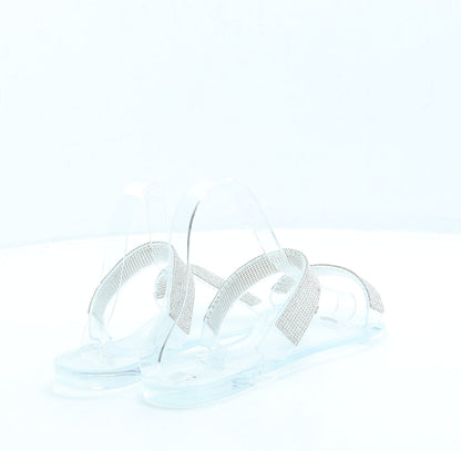 Primark Womens Clear Rubber Slip On Sandal UK 7 40 US 9