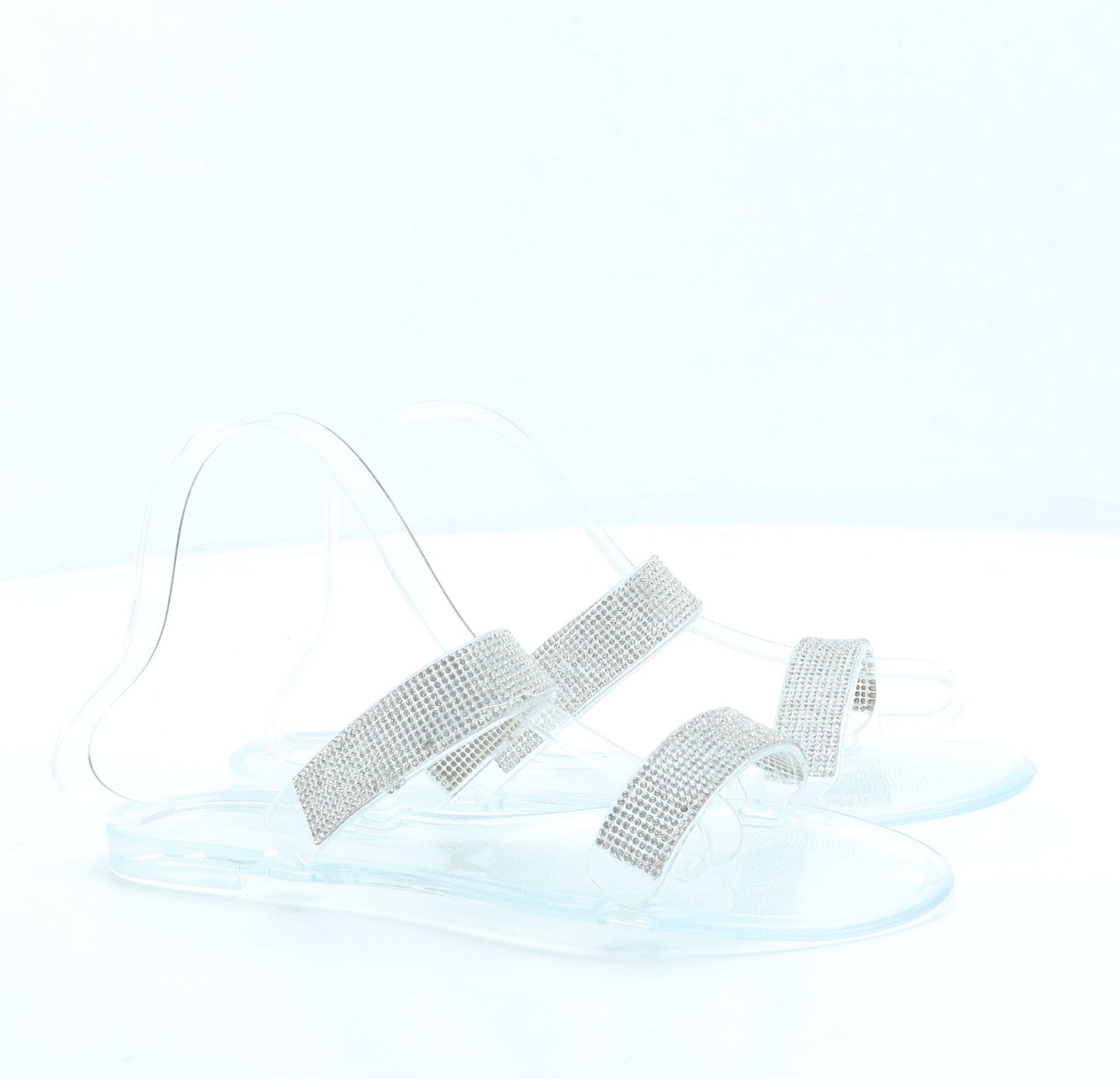 Primark Womens Clear Rubber Slip On Sandal UK 7 40 US 9