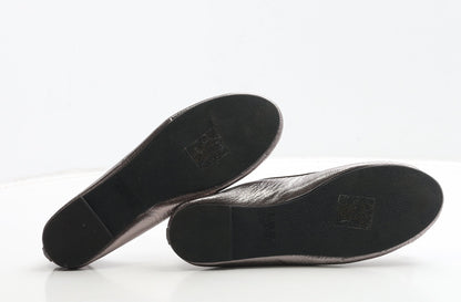 Primark Girls Grey Leather Ballet Flat UK 2 35