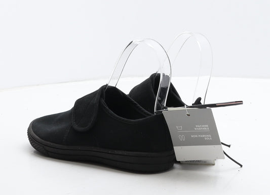 F&F Girls Black Fabric Loafer Casual UK 13 32