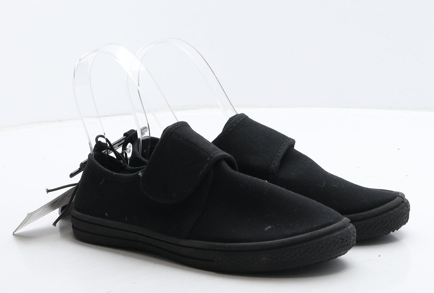 F&F Girls Black Fabric Loafer Casual UK 13 32