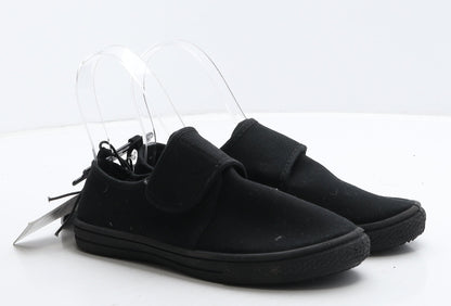F&F Girls Black Fabric Loafer Casual UK 13 32