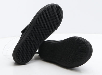 F&F Girls Black Fabric Loafer Casual UK 13 32