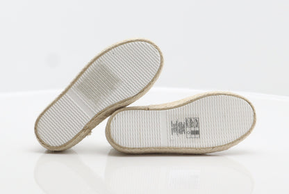 Primark Girls White Floral Fabric Espadrille Casual UK 10 28