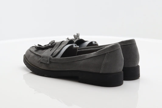 Primark Womens Grey Polyester Loafer Flat UK 7 41