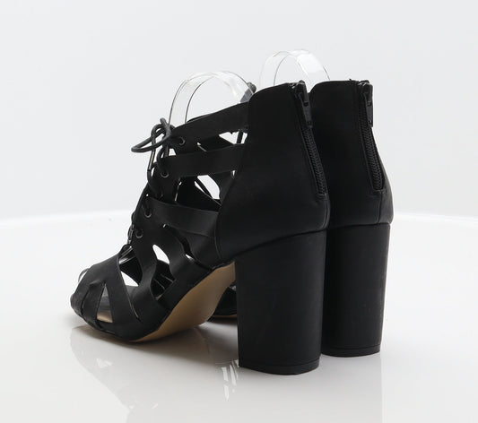 George Womens Black Synthetic Gladiator Heel UK 5 38