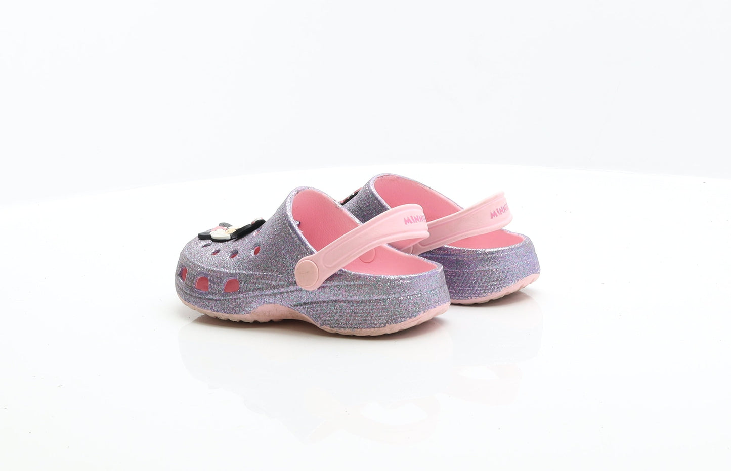 Preworn Girls Purple Rubber Clog Flat UK 10 28 - Minnie Mouse