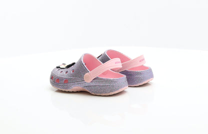 Preworn Girls Purple Rubber Clog Flat UK 10 28 - Minnie Mouse