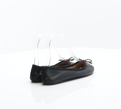 Primark Girls Black Leather Ballet Flat UK 13