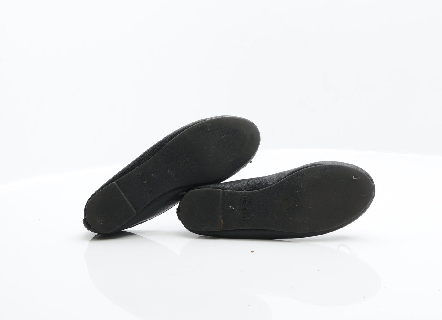 Primark Girls Black Leather Ballet Flat UK 13