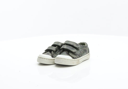 F&F Boys Green Camouflage Leather Wellies Trainer UK 5 22