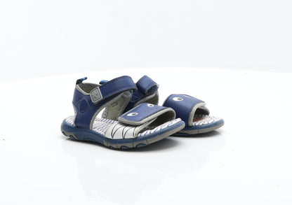 Preworn Boys Blue Synthetic Fisherman Sandal UK 9 26 - Shark Sandals
