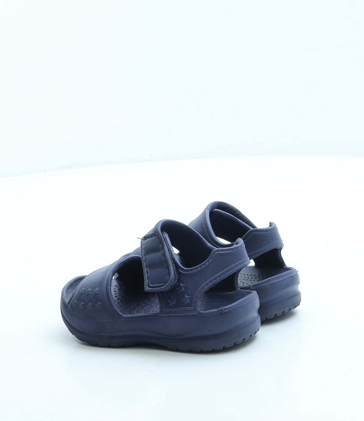 F&F Boys Blue Rubber Slip On Sandal UK 4 20 - Stars