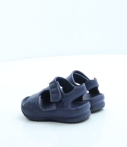 F&F Boys Blue Rubber Slip On Sandal UK 4 20 - Stars