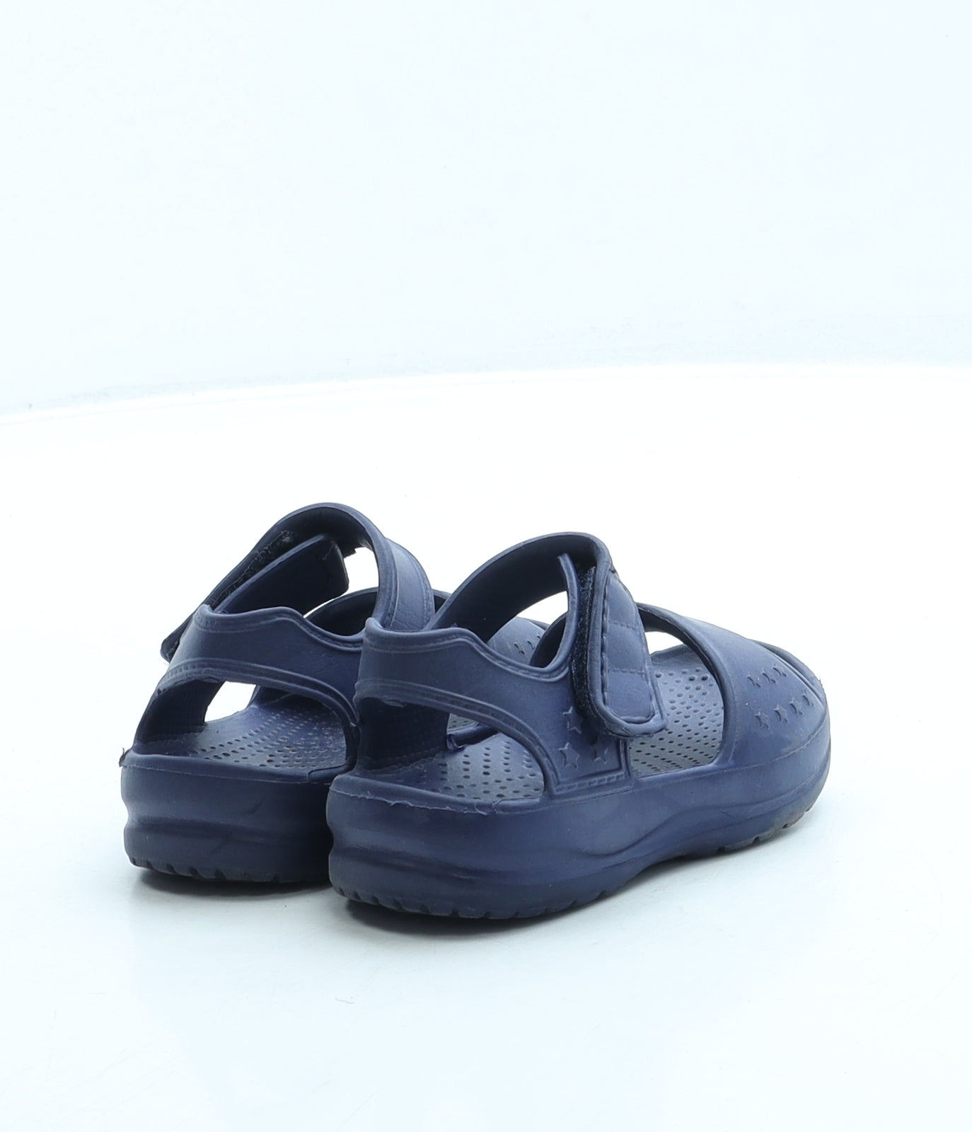 F&F Boys Blue Rubber Slip On Sandal UK 4 20 - Stars