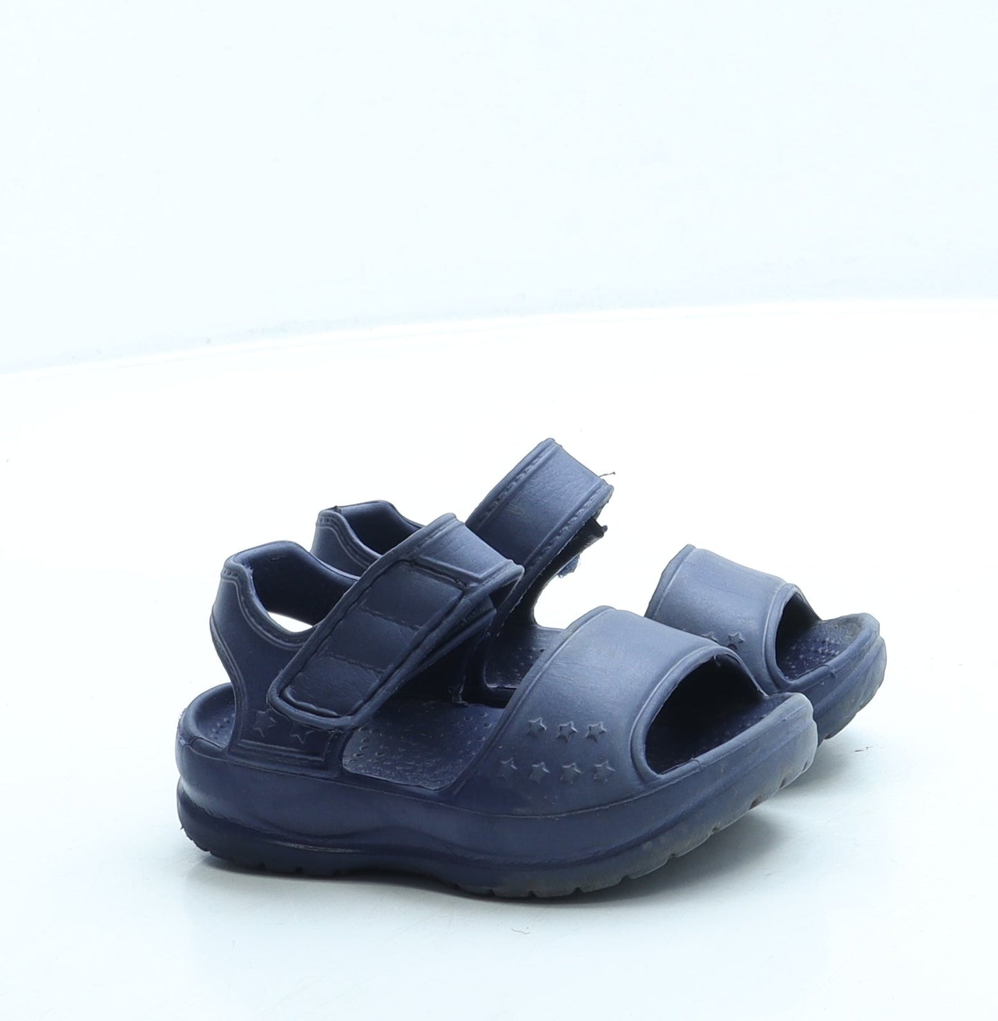 F&F Boys Blue Rubber Slip On Sandal UK 4 20 - Stars