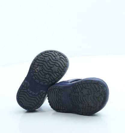 F&F Boys Blue Rubber Slip On Sandal UK 4 20 - Stars