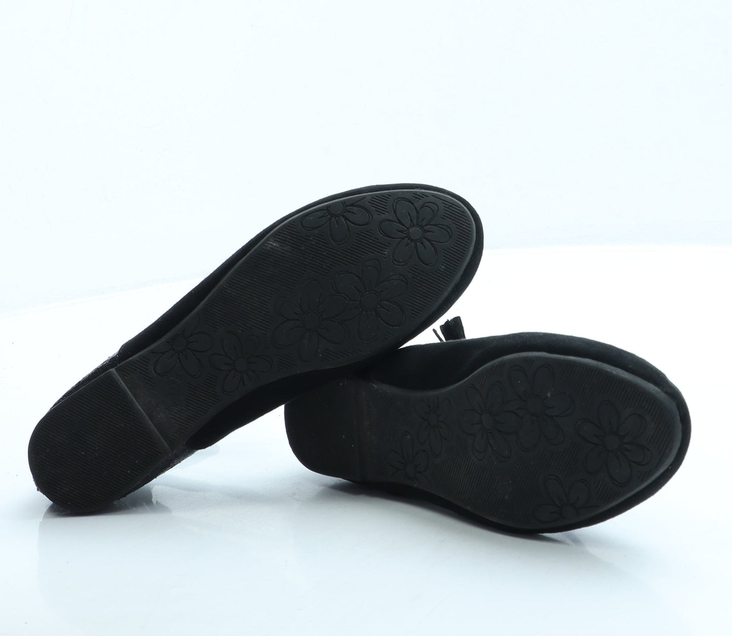F&F Girls Black Polyester Flat UK 2 34