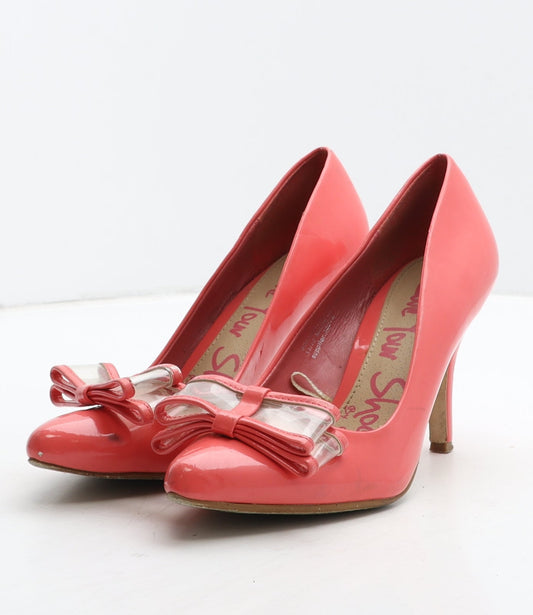 George Womens Pink Vinyl Court Heel UK 5 38