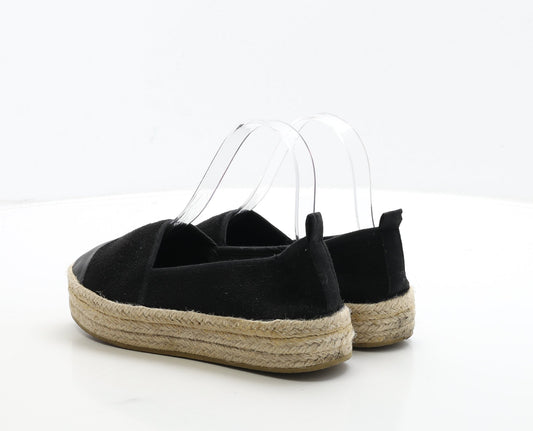 Primark Womens Black Suede Loafer Flat UK 4 37