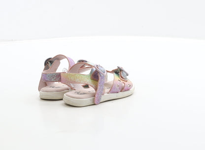 Primark Girls Multicoloured Polyester Fisherman Sandal UK 4 20 - Heart Detail