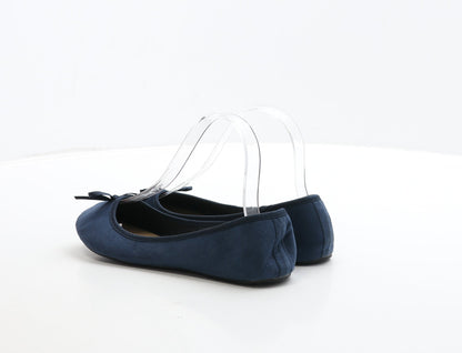 Atmosphere Womens Blue Suede Ballet Flat UK 4 37